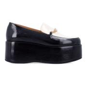 Sort Egret Platform Loafers