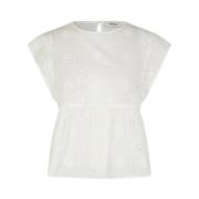 Hvid Broderie Anglaise Hollyn Top