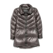 Antracit Chevron Puffer Jakke