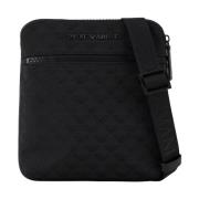 Jacquard Aquila Crossbody Taske med Metal Logo