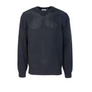 Sort Sweater med Logo Broderi