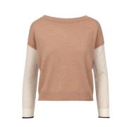 Farveblok Uld Kashmir Sweater