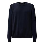 Lambswool crewneck sweater med Vanis strik