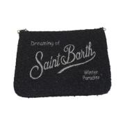 Sort Tweed Logo Clutch Taske