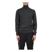 Ribstrikket uld turtleneck slim fit sweater