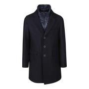 Navy Woven Coat