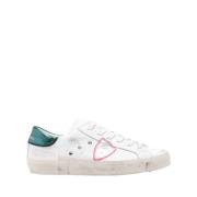 Hvide Sneakers med Petroleumfarvet Top