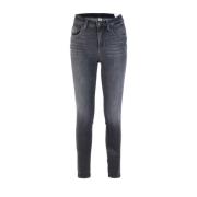 Højtaljede skinny denim jeans