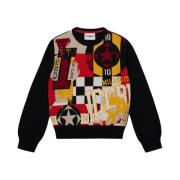 KIDS -Crew-neck sweater with multicolored pattern