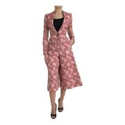 Pink Brocade Culotte Suit