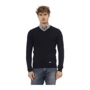 V-hals langærmet sweater