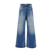 Lysblå Højtaljet Wide Leg Jeans