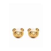 Teddy Bear Clip-On Øreringe Guld Logo