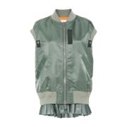 Khaki Nylon Twill Vest