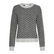 Sort Strik Pullover Sweater