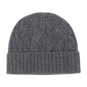 Uld Blandet Flettet Beanie Hat