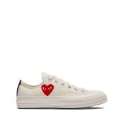 Canvas Heart Sneakers med Kontrasterende Hæl