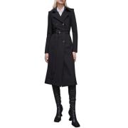 Sort Trenchcoat Elegant Sofistikeret