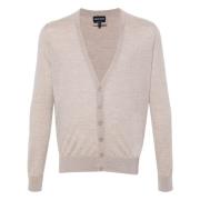 Elegant Beige Uld Cardigan