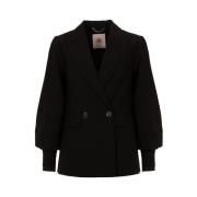 Sort Puffærme Blazer