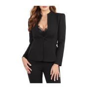 Sort Elegant Blazer med V-hals