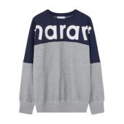 Logo Print Grå Sweater