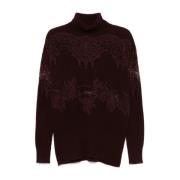 Bordeaux Rød Cashmere Strik Sweater