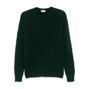 Grøn Kabelstrik Sweater