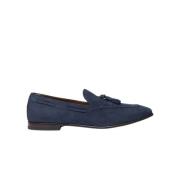 Blå Ruskind Tassel Loafers