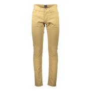 Slim-Fit Beige Bomuld Jeansbukser