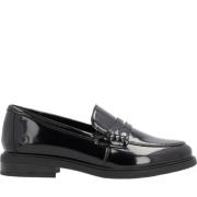 Elegant Sorte Lukkede Loafers Damesko