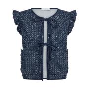 Blå Paliet Denim Vest