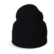 Strikket Beanie med Bred Manchet