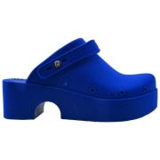 Flocked Træsko Royal Blue Sandaler