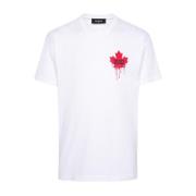 Hvid Maple Leaf Logo T-shirt