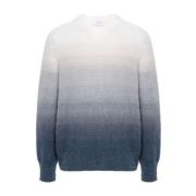 Grå Ombre Sweater med Pile Motiv