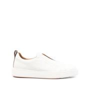 Beige Læder Slip-On Sneakers