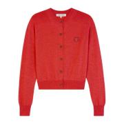 Broderet Logo Merino Uld Cardigan