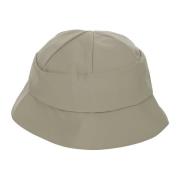 Beige Stretch Hat med Logo Broderi