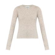 Beige Sweater med Obira-Ga Stil