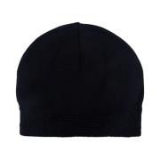 Marineblå Uld Logo Beanie