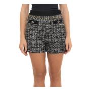 Tweed Shorts med lynlås