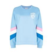 Oversized Shield Sweatshirt Blå Striber