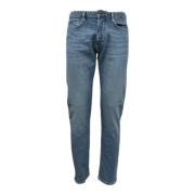 Slim Fit Denim Jeans med Læderlogo