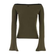 Stilfuld Army Green Bomuld T-shirt