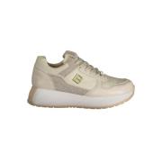 Beige Sneaker med Kontrastdetaljer og Logo