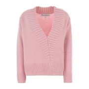 Oversize Pink Uldblanding Sweater