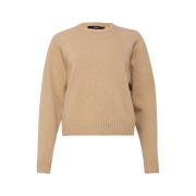 Blød Uld Crew-Neck Sweater Kamel