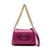 Fuchsia Eco Læder Crossbody Taske