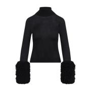 Faux Fur Sleeves Stilfuld Top